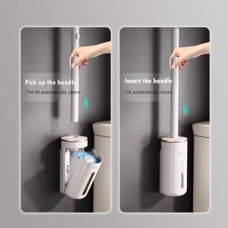 Disposable Toilet Brush Wallmounted Toilet Cleaner Replacement Head Cleaning Tool Toilet Brush WC Kit Bathroom Accessories