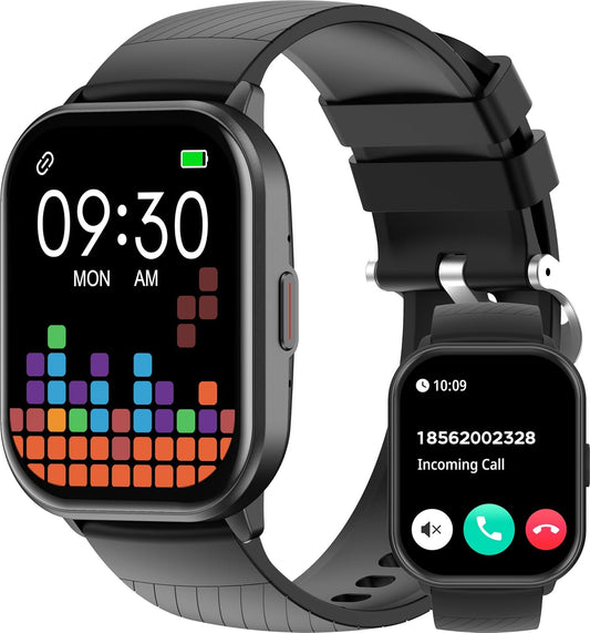 Smart Watch (Answer/Make Calls), 2.01" Fitness Tracker Watch for Men Women, Heart Rate Blood Pressure Monitor Sleep Tracker Step Tracker, Waterproof Smart Watches for Android Ios Phones