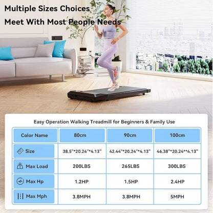 2-In-1 Home/Office 2.5 HP Walking Treadmill,Mini Treadmills for Small Spaces with APP & Remote Control